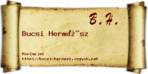 Bucsi Hermész névjegykártya